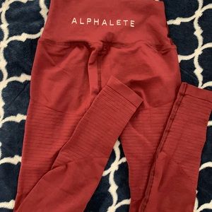 Alphalete Revival Leggings Dark Red